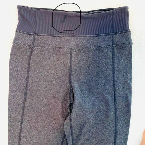 Lululemon yoga pant Women's 2 grey Sequence Groove style pockets athleisure long - Picture 10 of 11
